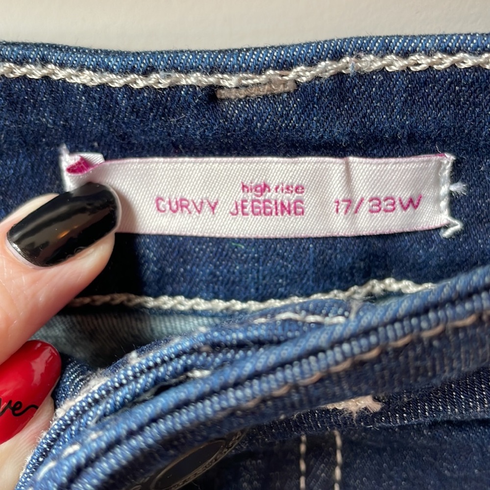 So High Rise Curvy Jeggings W/ Rips Size 17 - Picture 5 of 8